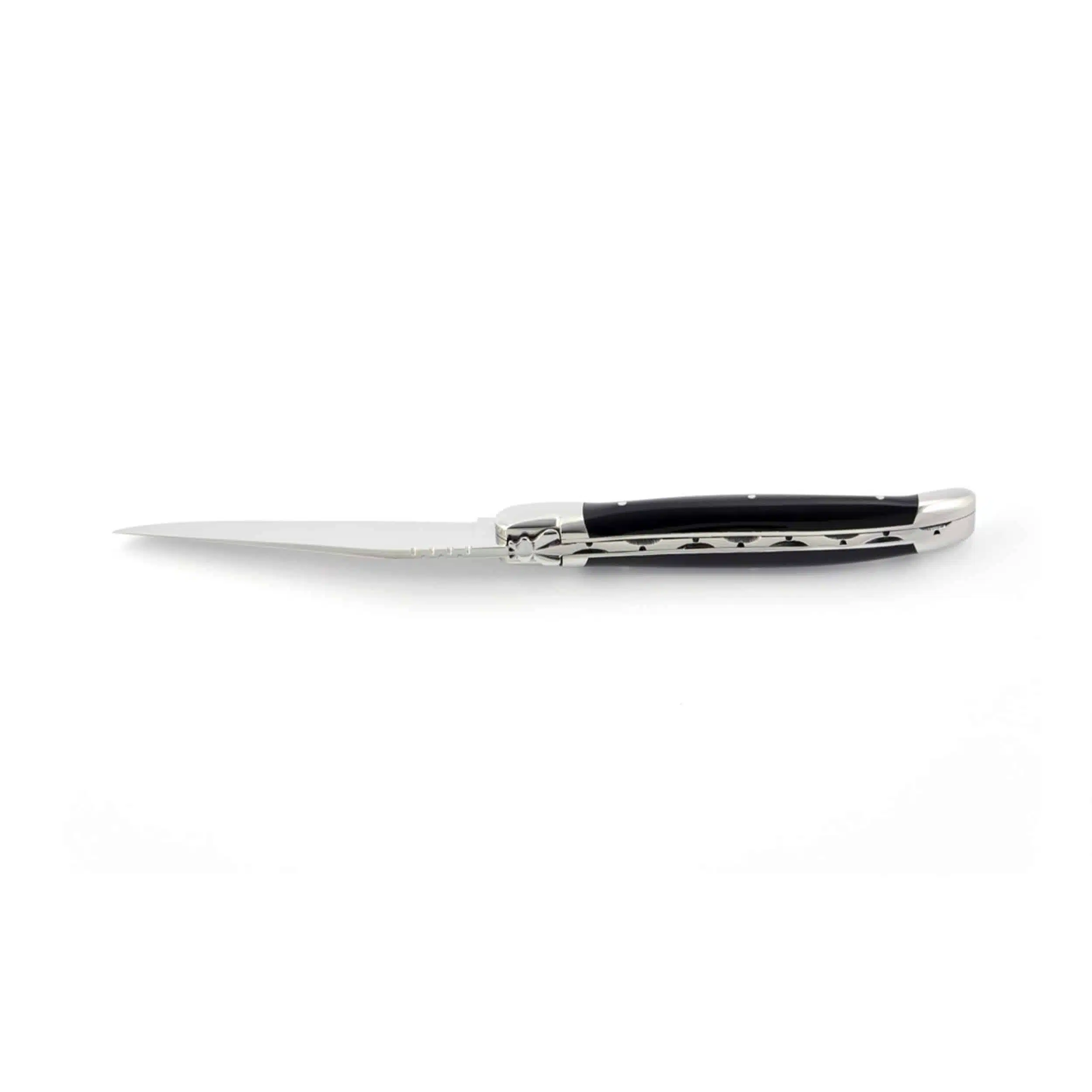 Couteau laguiole pliant, 12 cm, mitres inox, manche pointe de corne – Made in France – Image 7