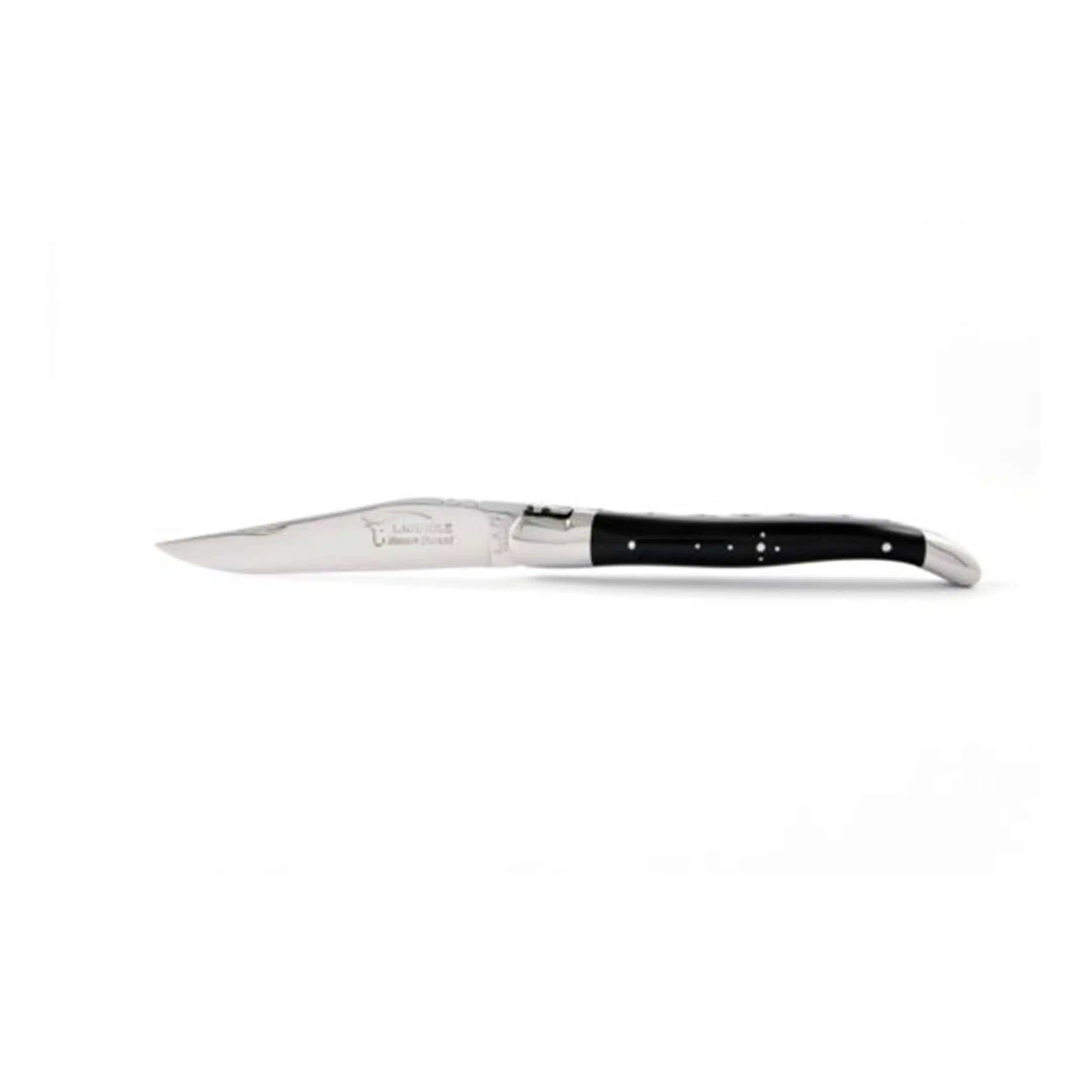Couteau laguiole pliant, 12 cm, mitres inox, manche pointe de corne – Made in France – Image 8