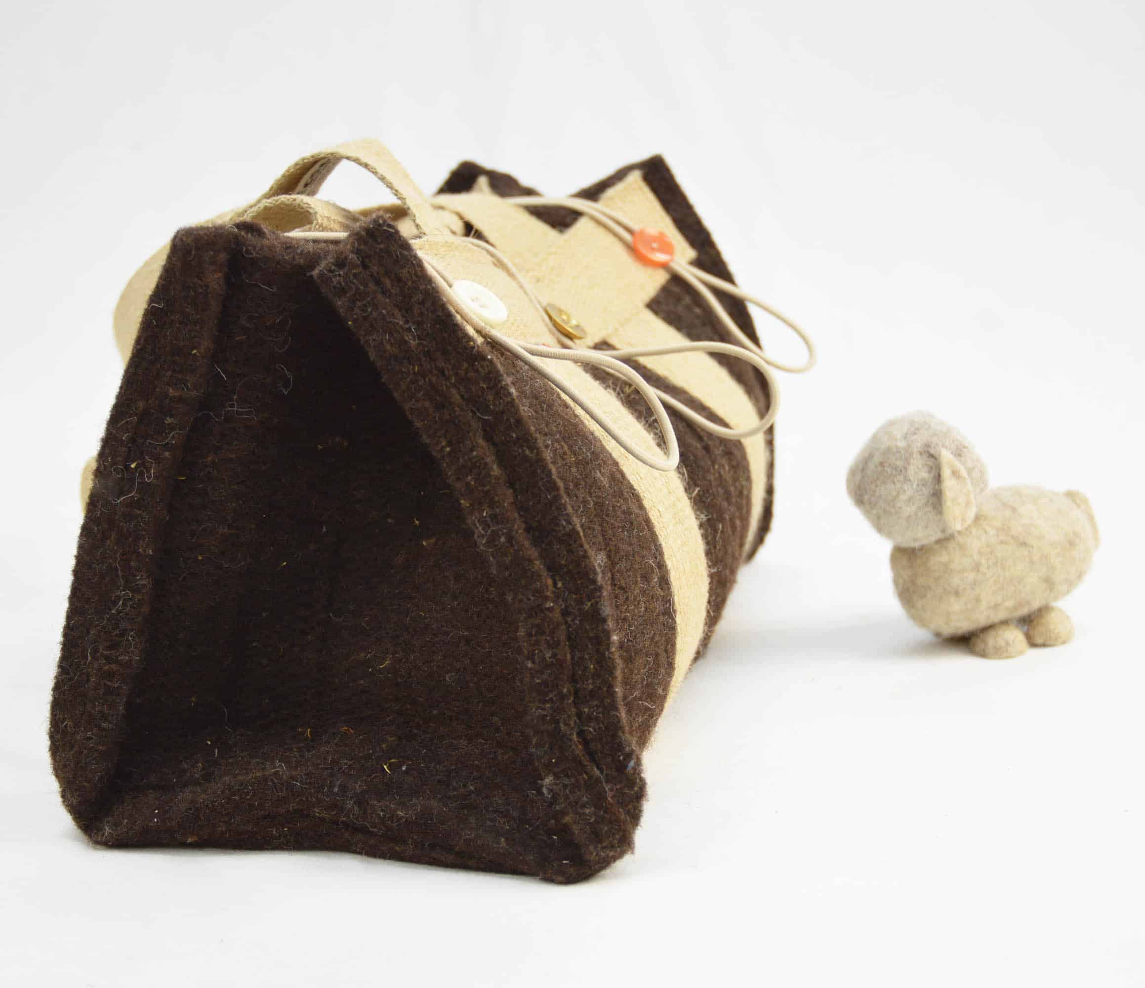 Sac pique nique isotherme en laine – Made in France – Grand – Ecocotte – Image 2