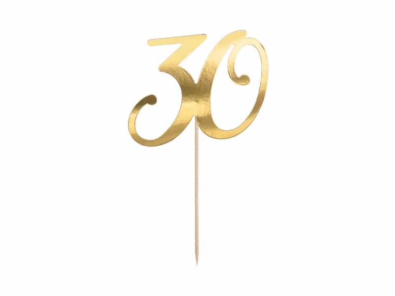 Cake topper – 30 ans – Or – Image 2