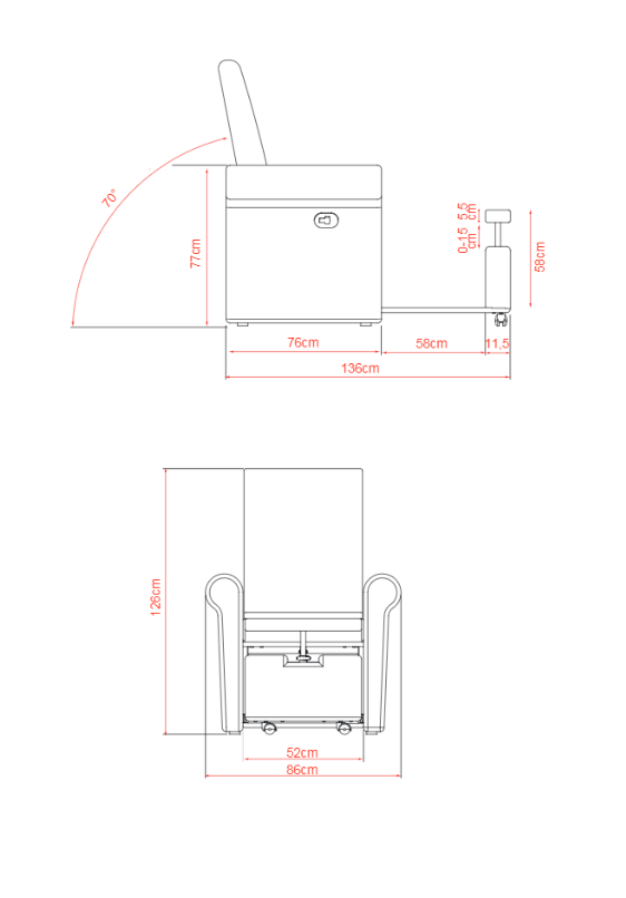 Fauteuil de pédicure IRIA – Image 3