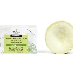 Après-shampoing solide bio à l&rsquo;avocat et au thé vert