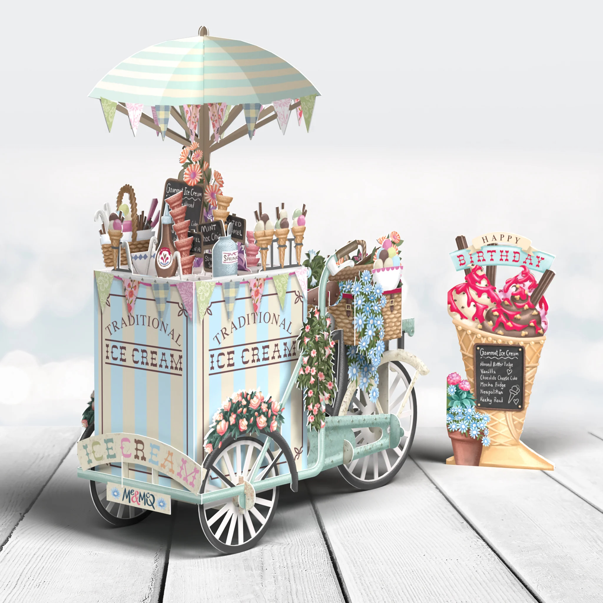 Carte Pop Up Vendeur de glaces