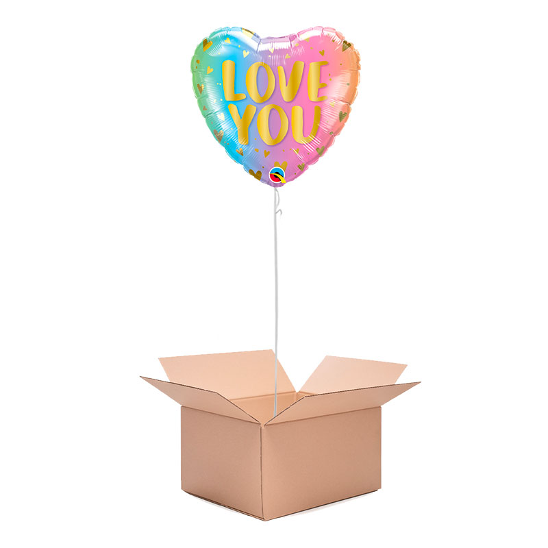 Ballon Coeur Love You Pastel