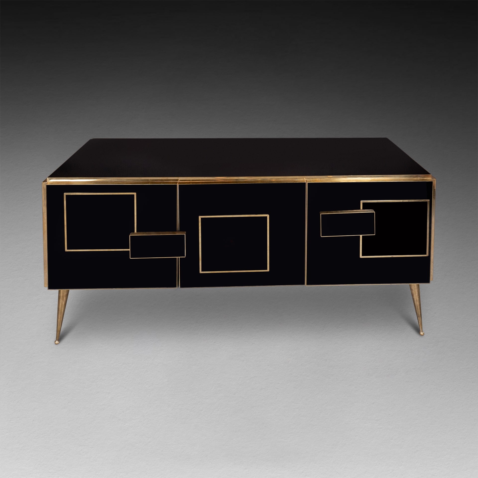 Enfilade en verre Murano noire, XXe siècle – Image 3