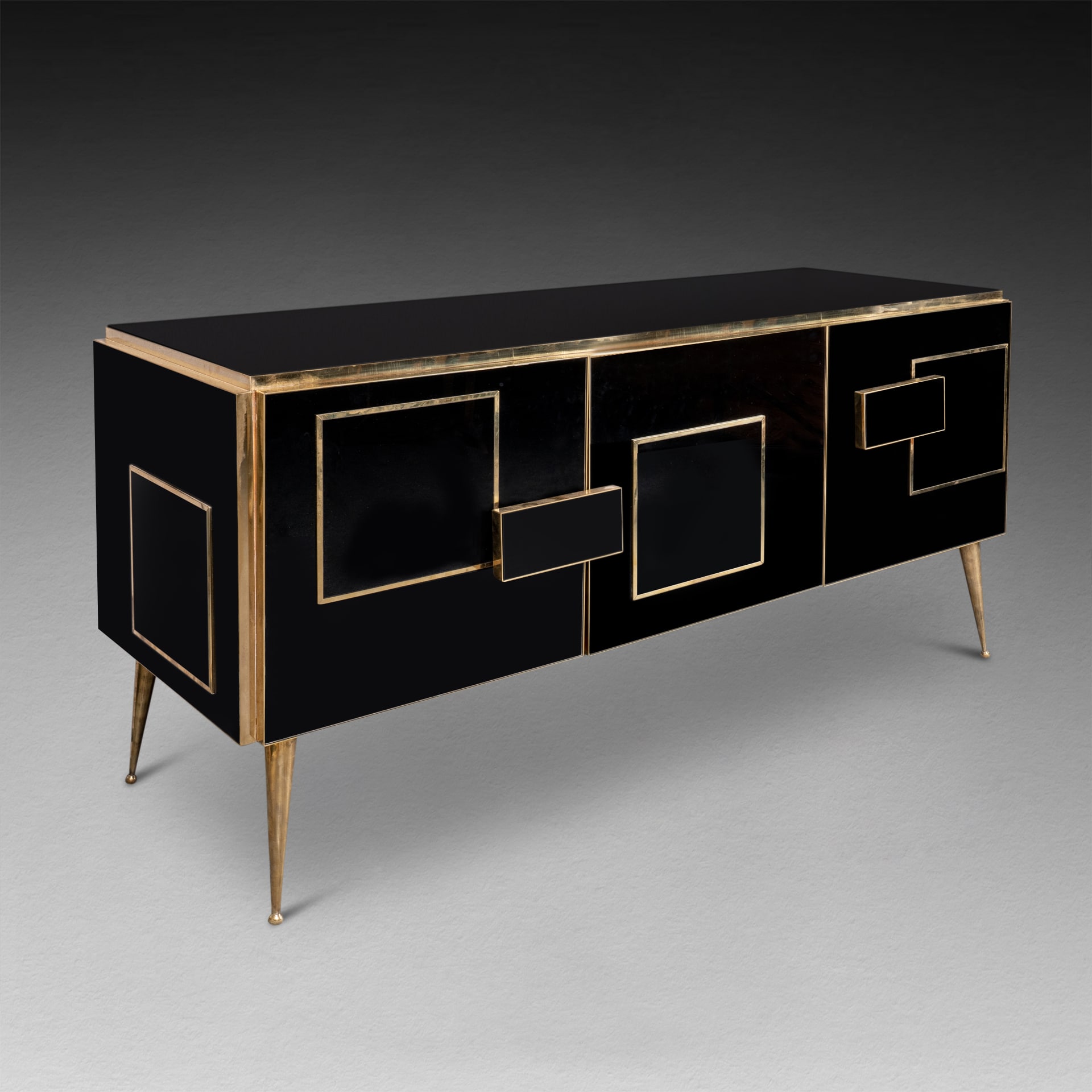 Enfilade en verre Murano noire, XXe siècle – Image 2