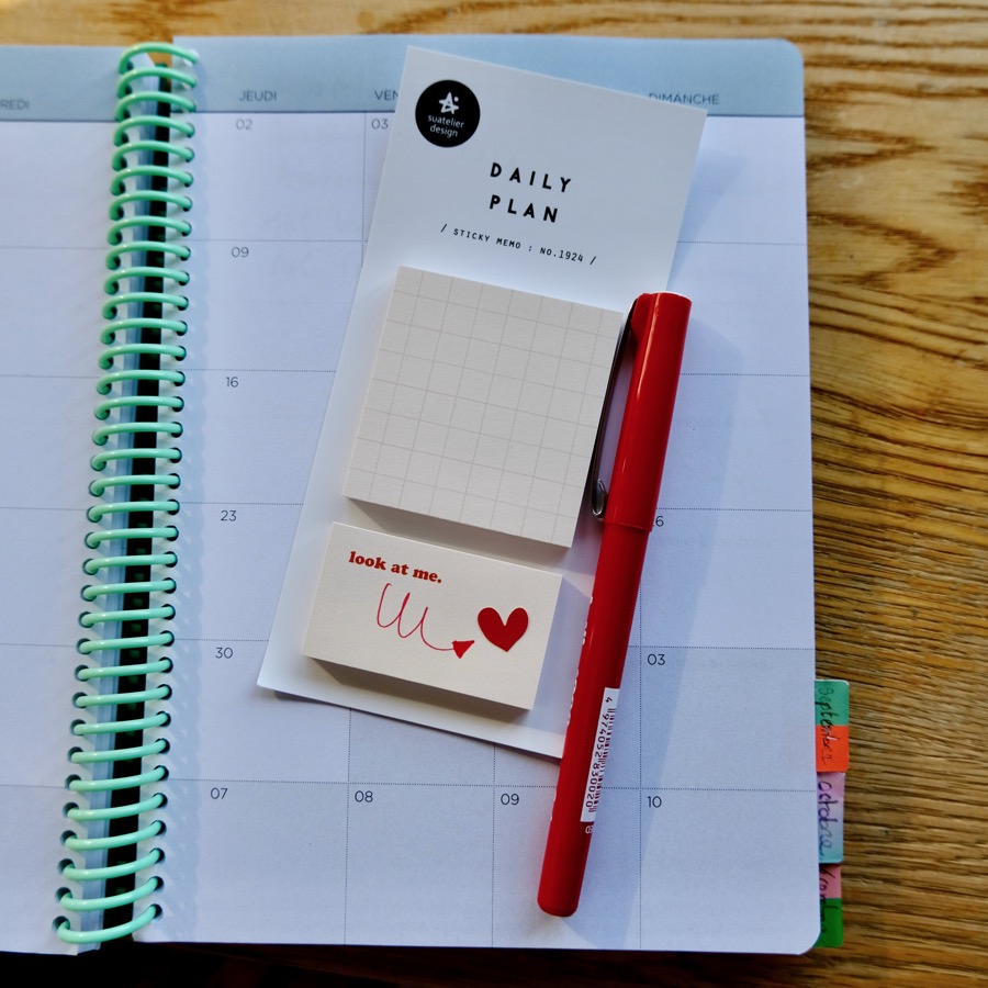 Duo de sticky notes carreaux + bleu – Image 6