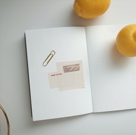 Duo de sticky notes carreaux + bleu – Image 2