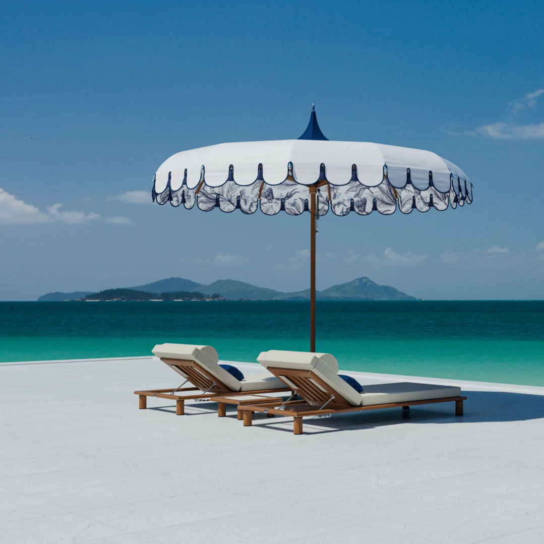 Parasol centré avec pied – Ocean master M1 Voilare Wonder – Tuuci